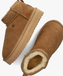 cognac warmbat vachtlaarzen durack plateau