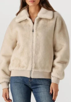 creme alter ego faux fur jas linn