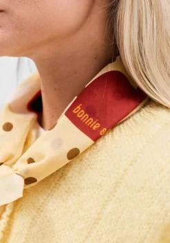 creme bonnie studios sjaal polka dot scarf