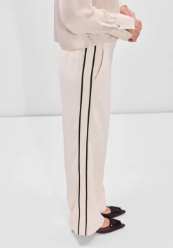 creme dante6 wijde broek hush taped tailored pants