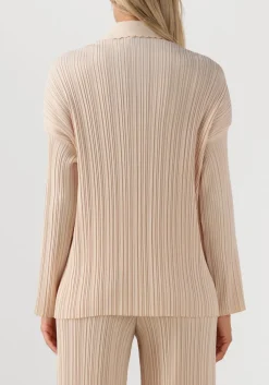 creme forte forte blouses poly crepe plisse' overshirt