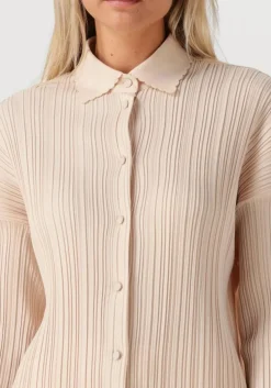 creme forte forte blouses poly crepe plisse' overshirt