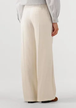 creme forte forte pantalon viscole wool slubbed high waist pants