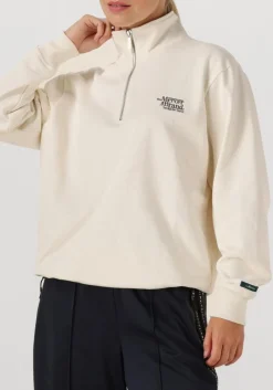 creme mercer amsterdam sweater the mercer quarter zip contrast