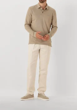 creme profuomo chino trouser rf herringbone