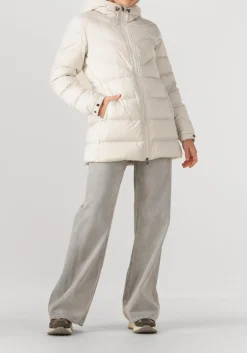 creme woolrich gewatteerde jas shirley jacket