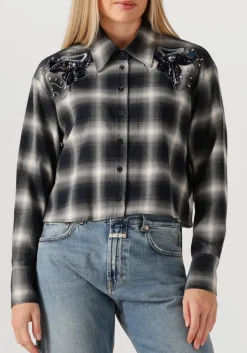 dante6 eason check emballished shirt