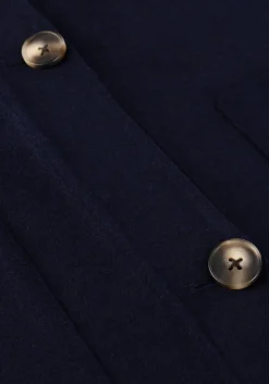 donkerblauwe alter ego faux fur jas lena