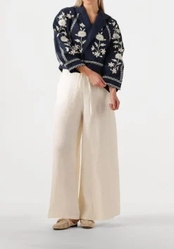 donkerblauwe antik batik jack winna bomber