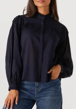 donkerblauwe antik batik blouses ange blouse