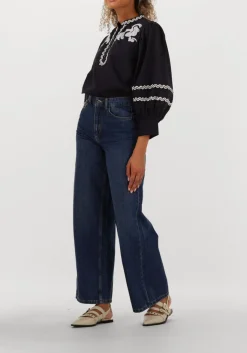 donkerblauwe antik batik blouses dali blouse