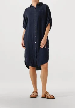 donkerblauwe bellamy midi jurk fay