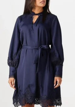 donkerblauwe bruuns bazaar mini jurk felicia dress