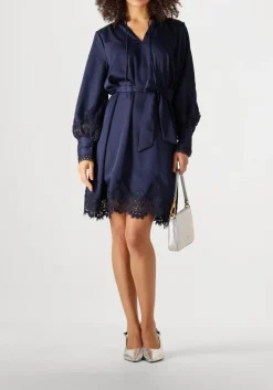 donkerblauwe bruuns bazaar mini jurk felicia dress