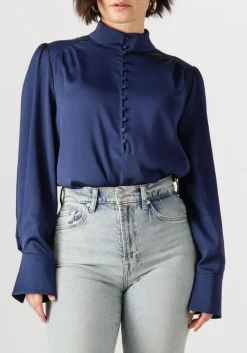 donkerblauwe bruuns bazaar blouses bbchatrine blouse