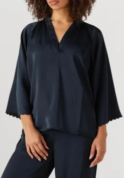 donkerblauwe bruuns bazaar blouses bbwinny blouse