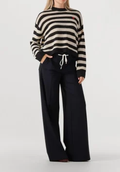 donkerblauwe cambio wijde broek adrienne