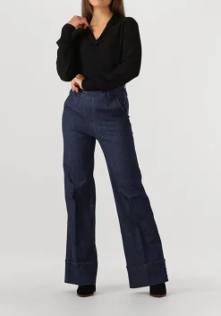 donkerblauwe caroline biss straight leg jeans 4557