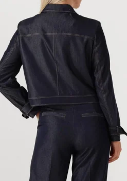 donkerblauwe co'couture blouses terry denim jacket