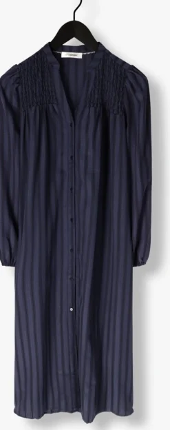 donkerblauwe co'couture midi jurk lulu dress