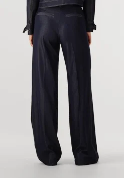 donkerblauwe co'couture pantalon terry denim long pant