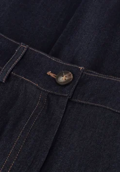 donkerblauwe co'couture pantalon terry denim long pant