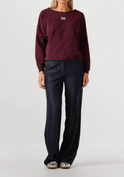 donkerblauwe co'couture pantalon terry denim long pant