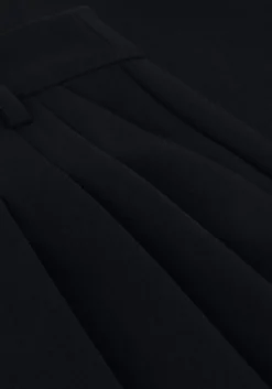 donkerblauwe co'couture pantalon vola pleated long pant