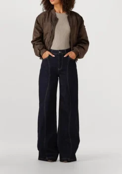 donkerblauwe co'couture wide jeans wilson wave long jeans