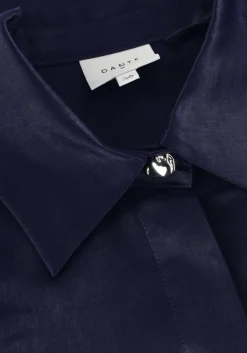 donkerblauwe dante6 blouses joni belted oversized shirt