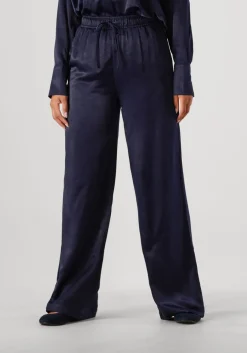 donkerblauwe dante6 pantalon noldy wide leg pants