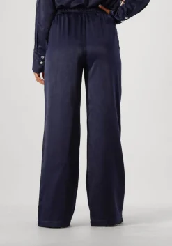 donkerblauwe dante6 pantalon noldy wide leg pants