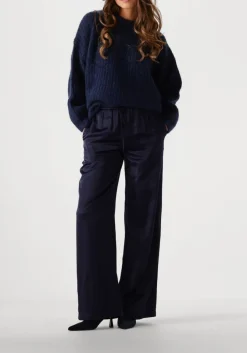 donkerblauwe dante6 pantalon noldy wide leg pants