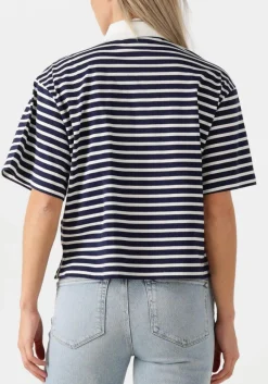 donkerblauwe dante6 t-shirt titan embellished polo shirt