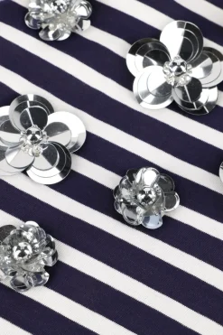 donkerblauwe dante6 t-shirt titan embellished polo shirt