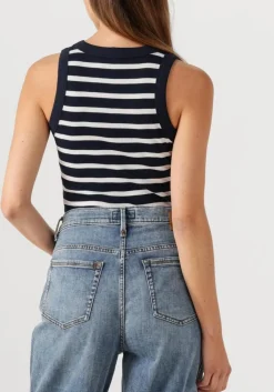 donkerblauwe drykorn top olina