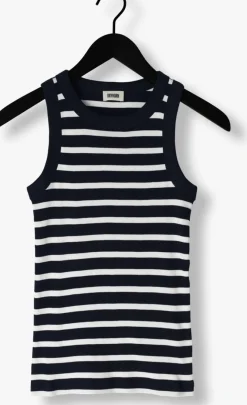 donkerblauwe drykorn top olina