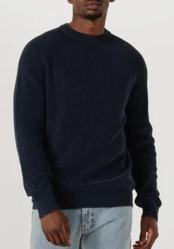 donkerblauwe drykorn trui rippley 422117
