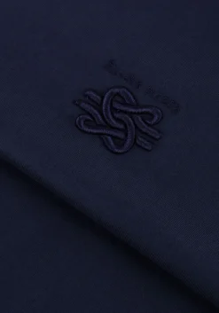 donkerblauwe filling pieces t-shirt t-shirt embroidered knot