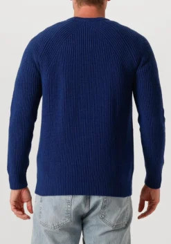 donkerblauwe forét trui delta wool knit