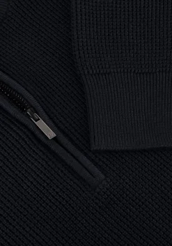 donkerblauwe gentiluomo trui turtle zip