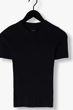 donkerblauwe herskind t-shirt doofy knit blouse