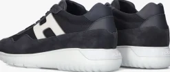 donkerblauwe hogan lage sneakers interactive3 allacciato pelle