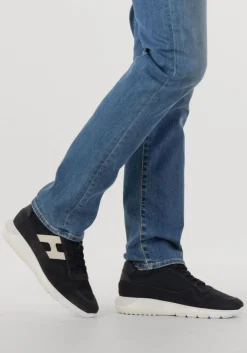 donkerblauwe hogan lage sneakers interactive3 allacciato pelle