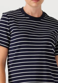 donkerblauwe house of gravity t-shirt stripe tee