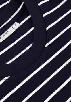 donkerblauwe house of gravity t-shirt stripe tee