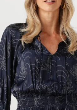 donkerblauwe ibana maxi jurk dyani