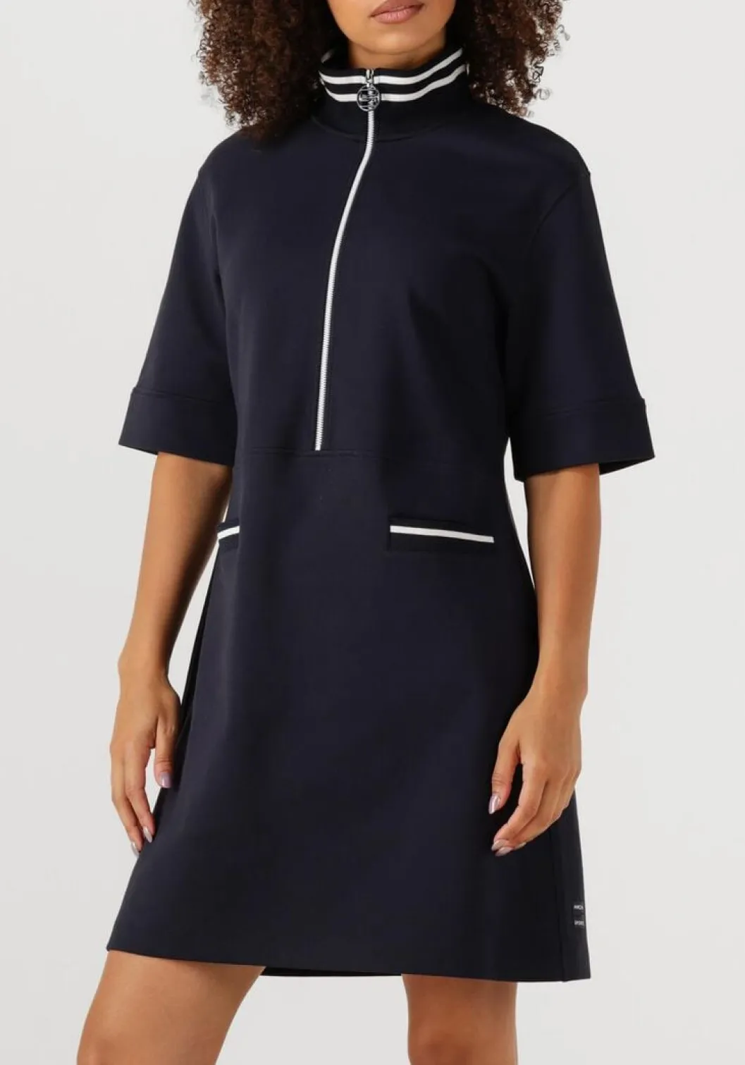 donkerblauwe marc cain sports mini jurk zs 21.10 j17 jurk