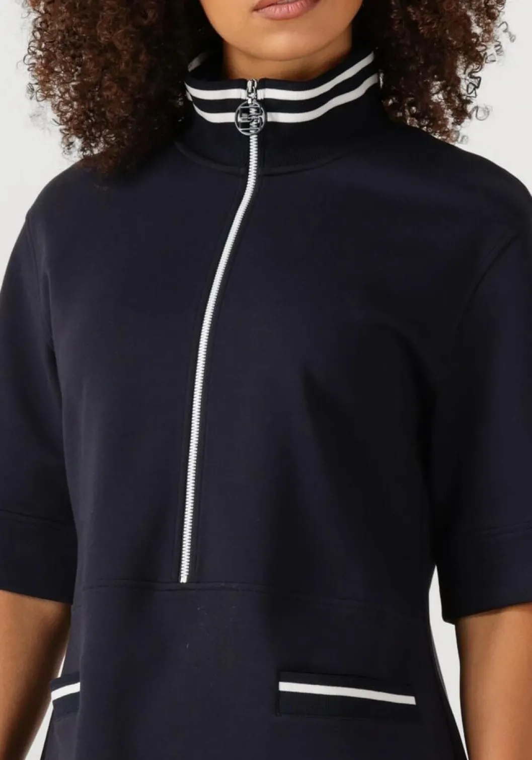 donkerblauwe marc cain sports mini jurk zs 21.10 j17 jurk