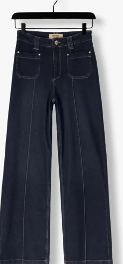 donkerblauwe mos mosh wide jeans mmcolette lyon jeans